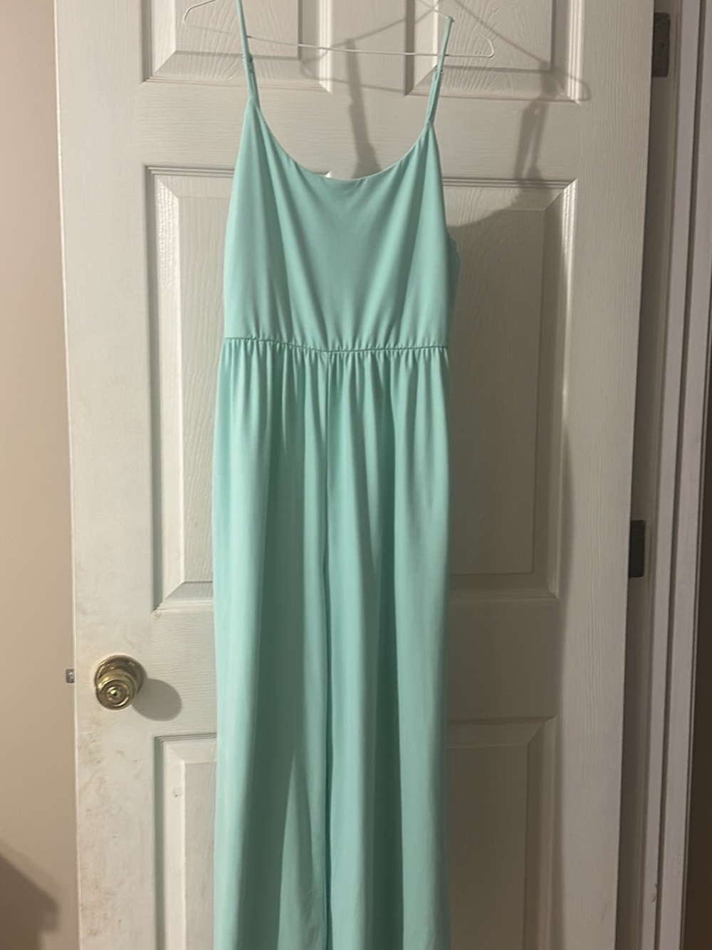 Light Aqua Women's Spaghetti Strap Maxi Dress